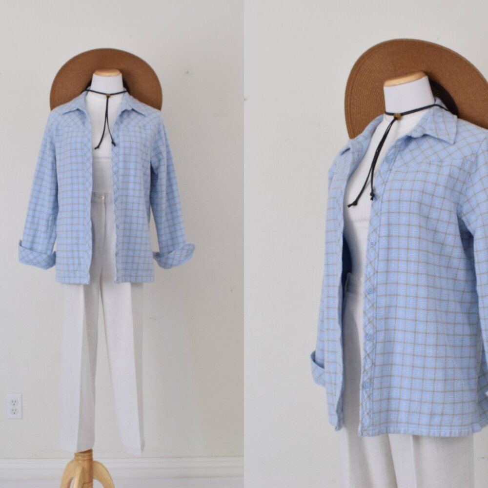 d & Co. Long Sleeve Double Flannel Shacket size M - Picture 2 of 11